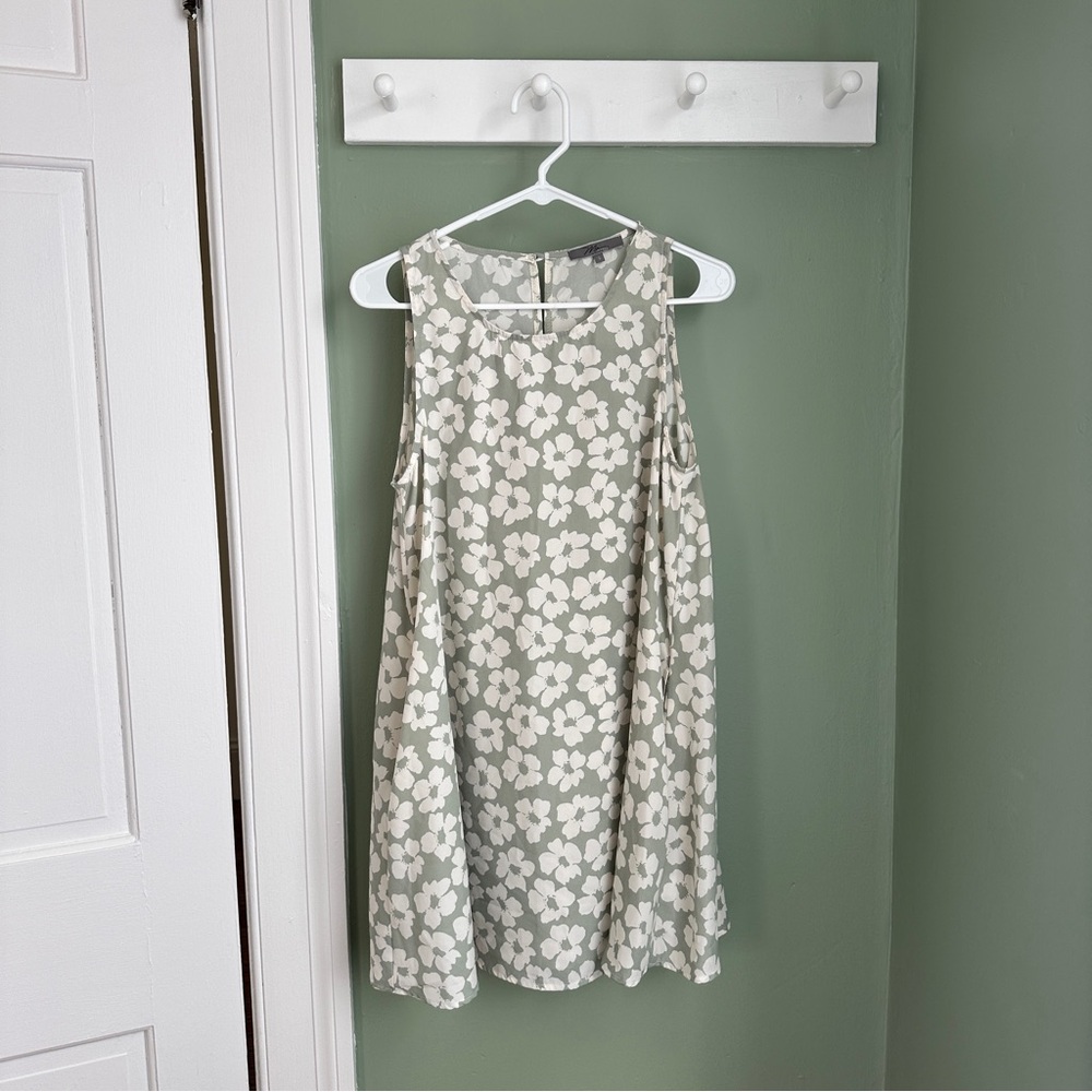 Sleeveless Mini Dress in Sage Green Floral